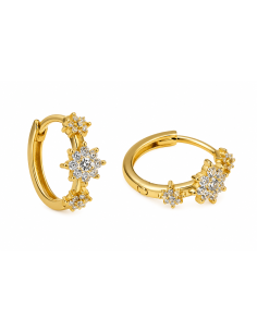 Pendientes para Mujer de Plata Aro con Circonitas - Salvatore 213A0665
