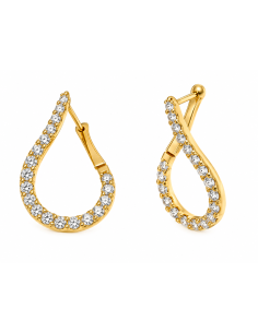 Pendientes para Mujer en forma de Lágrima con circonitas de Plata - Salvatore 252A0087