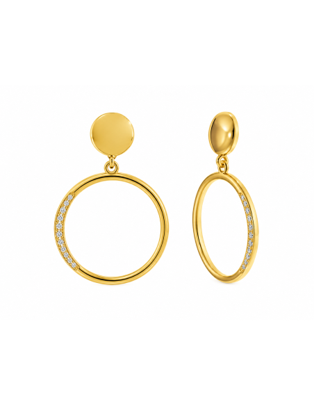 Pendientes para Mujer de Plata chapada con Circonitas - Salvatore 268A0144