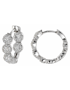 Pendientes para Mujer Aro de Plata con Circonitas - Salvatore 136A0755