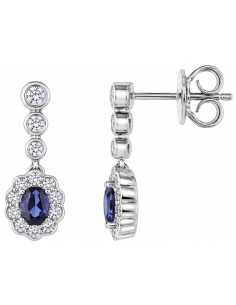Pendientes para Mujer de Plata Colgantes con Circonitas - Salvatore 136A0805