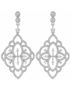 Pendientes para Mujer de Plata Rombo con Circonitas - Salvatore 195A0184