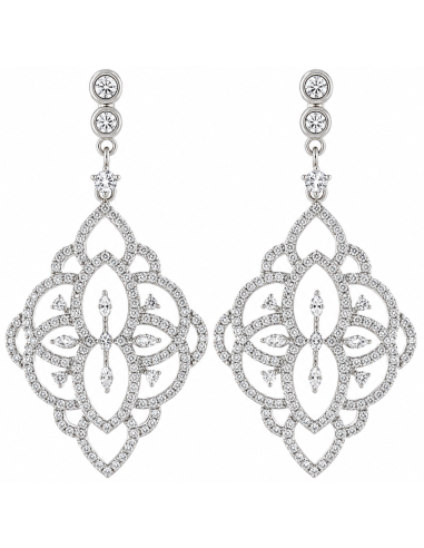 Pendientes para Mujer de Plata Rombo con Circonitas - Salvatore 195A0184