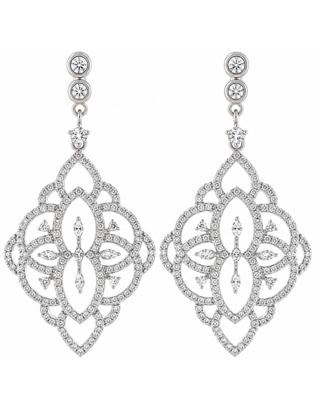 Pendientes para Mujer de Plata Rombo con Circonitas - Salvatore 195A0184