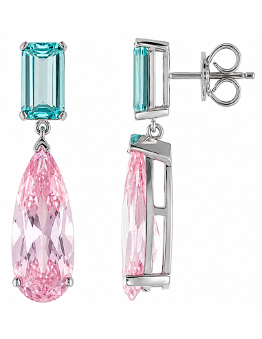 Pendientes para Mujer Aro con Circonitas de Plata - Salvatore 136A0633