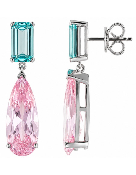 Pendientes para Mujer Aro con Circonitas de Plata - Salvatore 136A0633