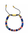 Pulsera para Mujer de Plata Dorada y Discos Azules - Salvatore 263PM023