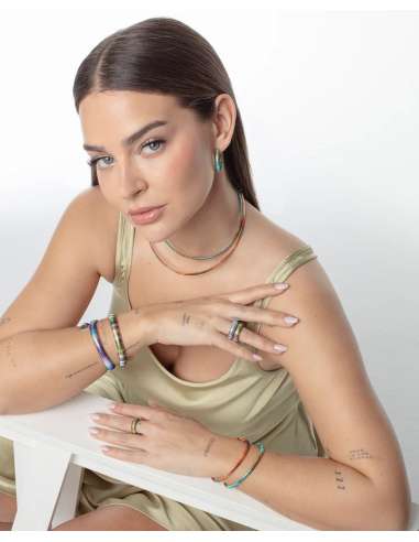 Anillo para Mujer de Acero Tubogas Azul y Lila - Viceroy 14361A01413
