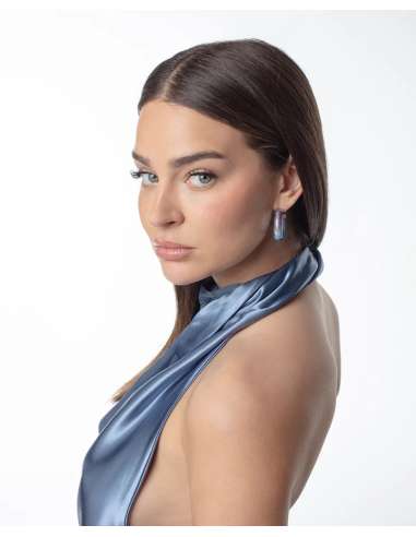 Pendientes para Mujer de Acero Lila y Azul - Viceroy 14361E01013
