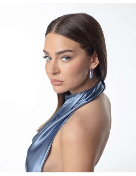 Pendientes para Mujer de Acero Lila y Azul - Viceroy 14361E01013