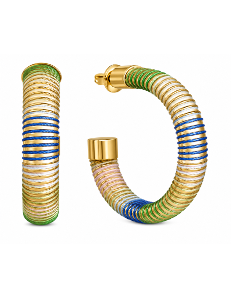 Pendientes para Mujer de Acero Dorado Azul y Verde - Viceroy 14361E01016