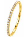 Anillo para Mujer Alianza con Circonitas - Oro Amarillo 18K