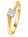 Anillo para Mujer Solitario con Circonita - Oro Amarillo 18K