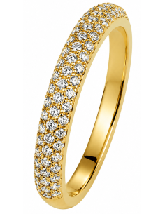 Anillo para Mujer con Circonitas - Oro Amarillo 18K