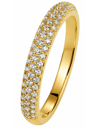 Anillo para Mujer con Circonitas - Oro Amarillo 18K
