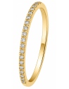 Anillo para Mujer Alianza con Circonitas - Oro Amarillo 18K