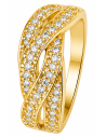 Anillo para Mujer con Circonitas - Oro Amarillo 18K