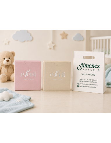Pinza Infantil Chupete 'HOLA SOY' Rosa - Eventi EV3383/01R