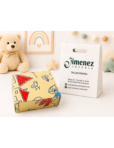 Pinza Infantil Chupete Flores Verdes - Global Argenti 010ARP