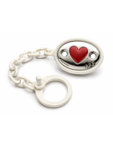 Pinza Infantil Chupete Corazón Rojo - 012ARP