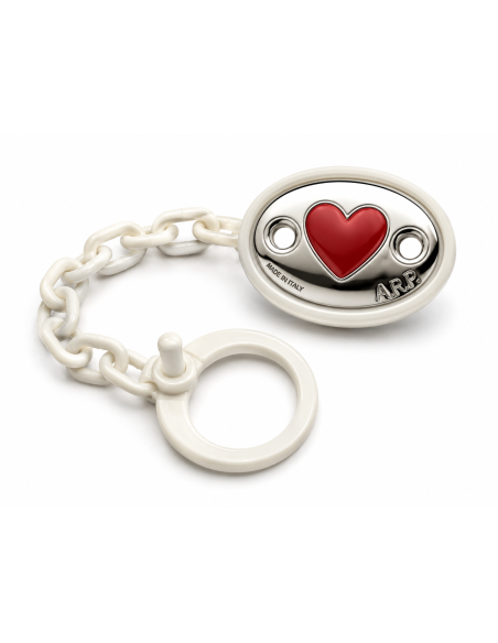 Pinza Infantil Chupete Corazón Rojo - 012ARP