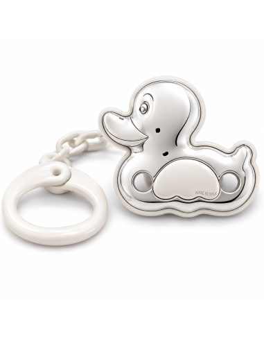 Pinza Infantil Chupete Patito Blanco -  9001B