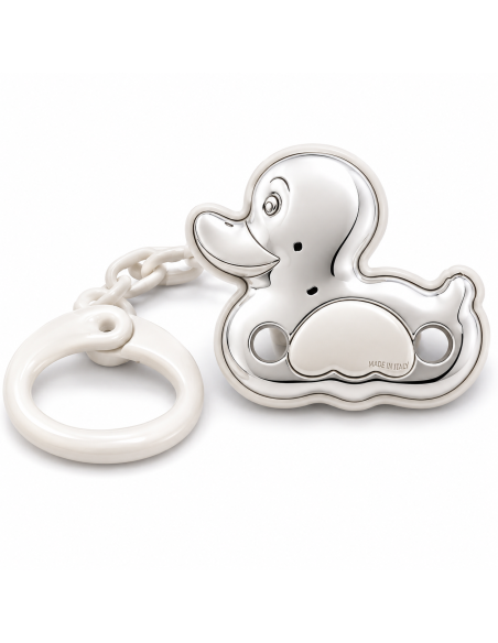 Pinza Infantil Chupete Patito Blanco -  9001B
