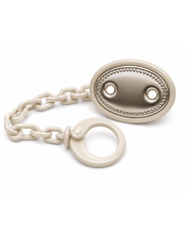 Pinza Infantil Chupete Oval Blanco -  9005B (PERSONALIZABLE)