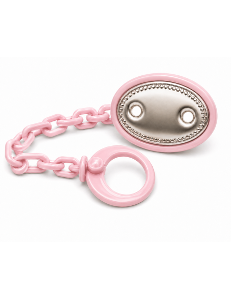 Pinza Infantil Chupete Oval Rosa - 9005R (Grabación incluida)