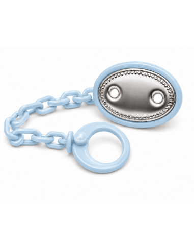 Pinza Infantil Chupete Oval Azul - 9005C (Grabación incluida)