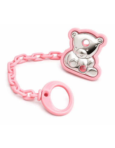 Pinza Infantil Chupete Oso rosa -  9000R