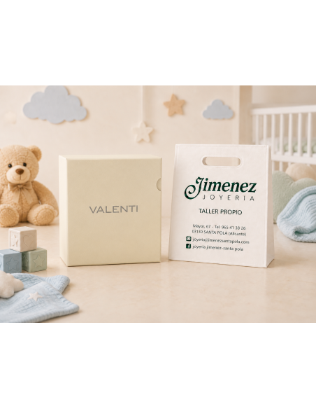 Medallon Infantil de Cuna en Rosa Angel San Rafael - Valenti 10493 2RA