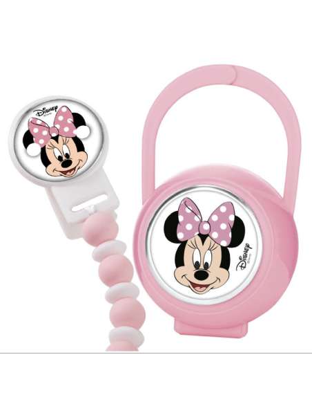 Set Infantil PortaChupete Pinza Mordedor Minnie Mouse - Disney D494 RA