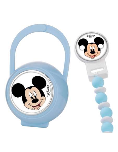 Set Infantil PortaChupete Pinza Mordedor Mickey Mouse - Disney D491 C