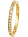 Anillo para Mujer Alianza con Circonitas - Oro Amarillo 18K
