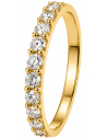 Anillo para Mujer Alianza con Circonitas - Oro Amarillo 18K