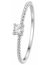 Anillo para Mujer Solitario con Circonita - Oro Blanco 18K