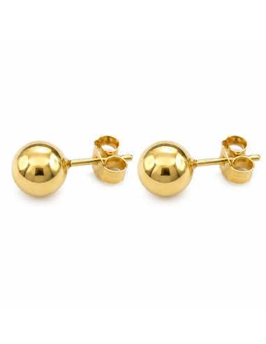 Pendientes para Niña Bola 6 mm  - Oro Amarillo 18K
