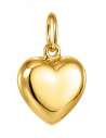 Colgante Corazón Abombado Hueco de Oro  - Oro Amarillo 18K