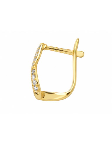 Pendientes Infinito de Oro Amarillo de 18 Quilates con Circonitas