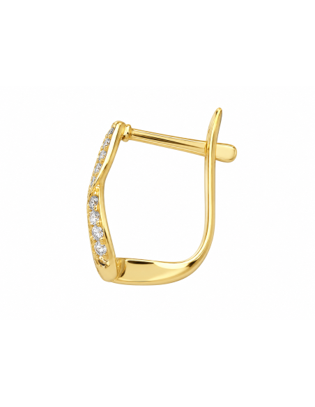 Pendientes Infinito de Oro Amarillo de 18 Quilates con Circonitas