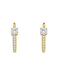 Pendientes para Mujer Circonitas  - Oro Amarillo 18K