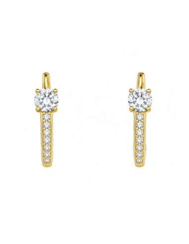Pendientes para Mujer Circonitas  - Oro Amarillo 18K