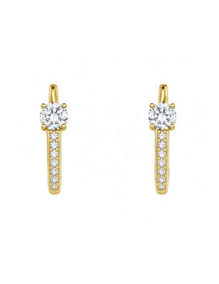 Pendientes para Mujer Circonitas  - Oro Amarillo 18K
