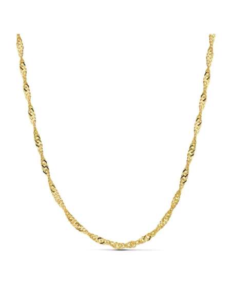 Cadena Singapur 1.6 mm  - Oro Amarillo 18K