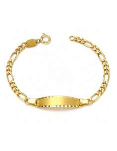 Pulsera Esclava infantil con cadena 3 x 1 - Oro Amarillo 18K