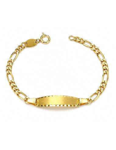 Pulsera Esclava infantil con cadena 3 x 1 - Oro Amarillo 18K