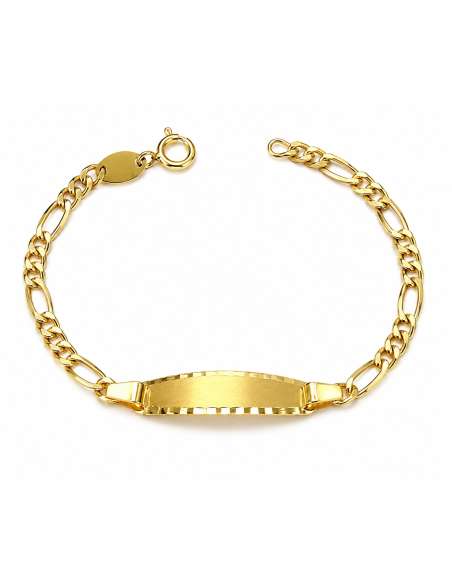 Pulsera Esclava infantil con cadena 3 x 1 - Oro Amarillo 18K