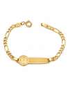 Pulsera Esclava infantil con cadena 3x1 con Reloj Personalizable - Oro Amarillo 18K