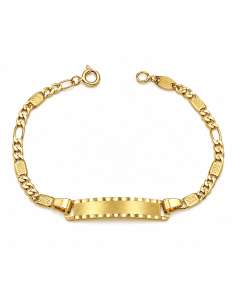 Pulsera Esclava infantil con cadena Cadena Fantasía - Oro Amarillo 18K